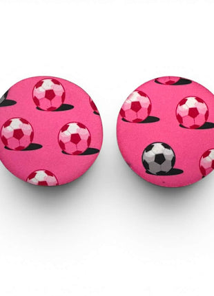 Pink Soccer Neoprene Car Coasters