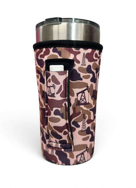Oilfield Camo 20oz Large Coffee / Tea / Tumbler Handler™