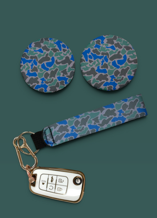 Salt Water Camo Wristlet Keychain