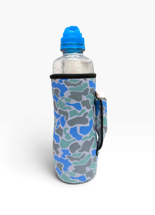 Salt Water Camo 16-24oz Soda & Water Bottle / Tallboy Can Handler™