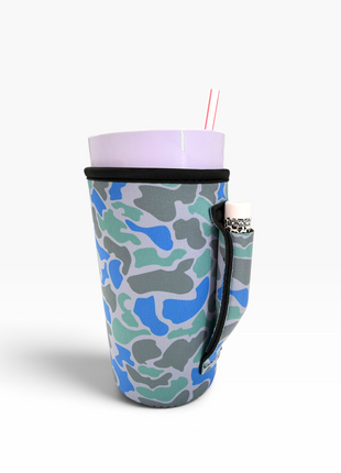 Salt Water Camo 20oz Large Coffee / Tea / Tumbler Handler™