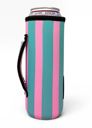 Cotton Candy Stripes 16-24oz Soda & Water Bottle / Tallboy Can Handler™