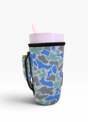 Salt Water Camo 20oz Large Coffee / Tea / Tumbler Handler™