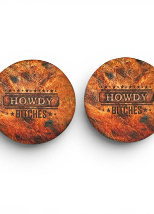 Howdy B**CHES Neoprene Car Coasters