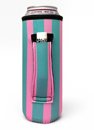 Cotton Candy Stripes 16-24oz Soda & Water Bottle / Tallboy Can Handler™