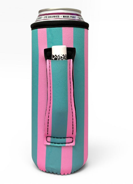 Cotton Candy Stripes 16-24oz Soda & Water Bottle / Tallboy Can Handler™
