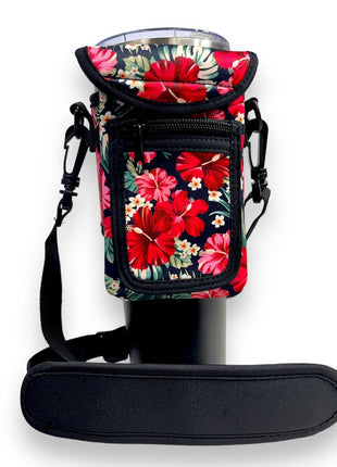 Hibiscus Wrap Around Drink Pocket - Drink Handlers