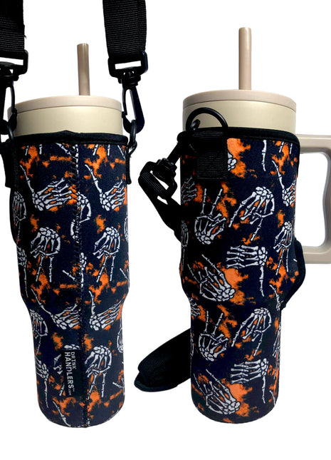 Skeleton Hands 40oz Tumbler With Handle Sleeve