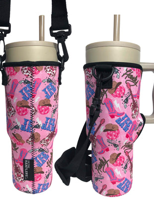 Yee Haw Cowgirl 40oz Tumbler With Handle Sleeve