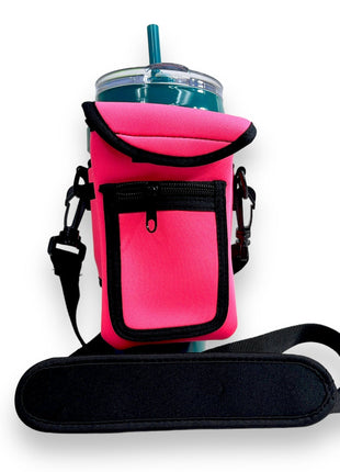 Neon Pink Wrap Around Drink Pocket - Drink Handlers