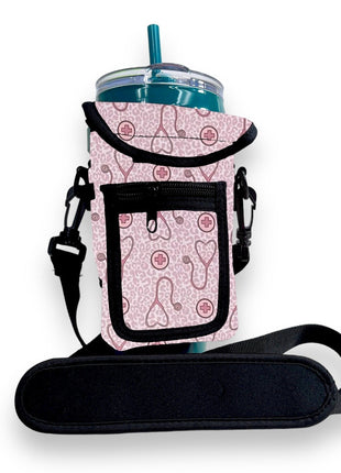 Nurse Leopard Wrap Around Drink Pocket *PREORDER* - Drink Handlers