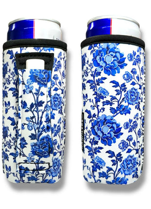 Porcelain Bloom 12 - 16oz Slim Can Handler™ - Drink Handlers