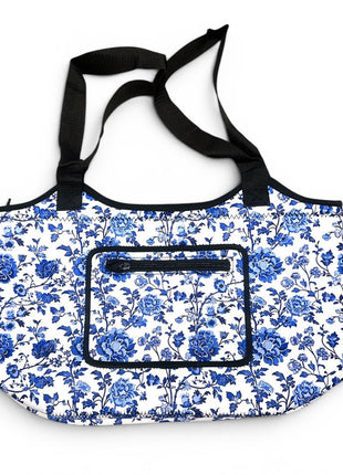 Porcelain Bloom Neoprene Tote - Drink Handlers
