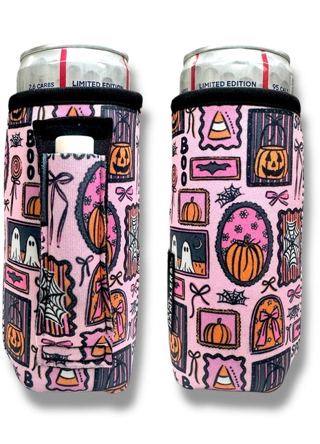 Preppy Halloween 12 - 16oz Slim Can Handler™ - Drink Handlers
