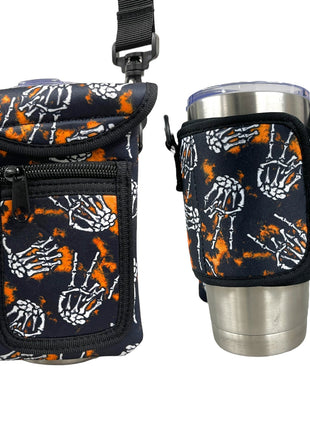 Skeleton Hands Wrap Around Drink Pocket - Drink Handlers