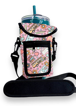 Teacher Back to School Wrap Around Drink Pocket - Drink Handlers