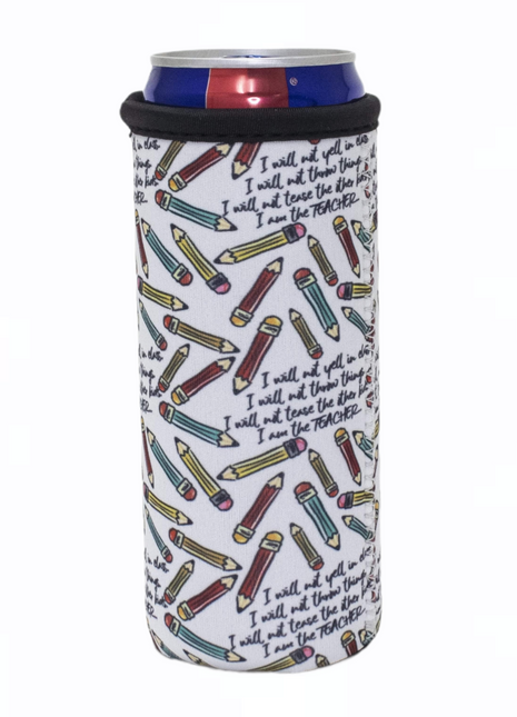 I Am the Teacher 12oz Slim Can Cooler
