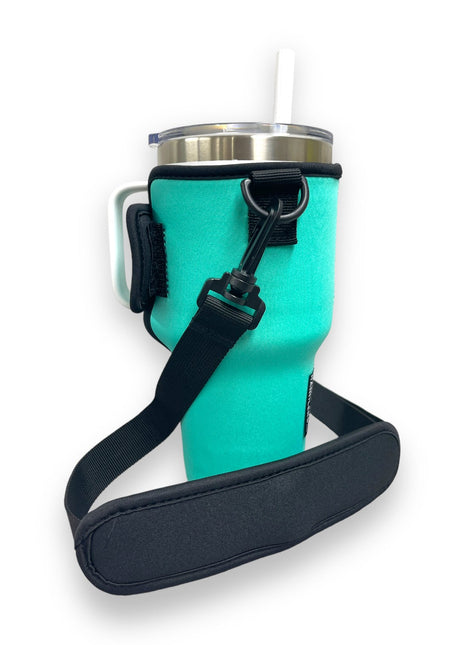 Sea Foam Green 25-35oz Tumbler With Handle Sleeve