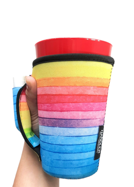 Rainbow 16oz PINT Glass / Medium Fountain Drinks and Tumbler Handlers™