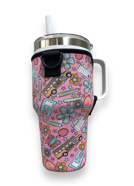 Teacher Back To School 25-35oz Tumbler With Handle Sleeve