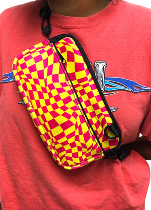 Retro Checkerboard Cross Body Purse