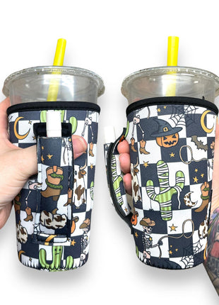 Halloween Checkers 20oz Large Coffee / Tea / Tumbler Handler™
