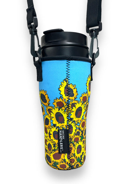 Sunflower 25-35oz Tumbler With Handle Sleeve