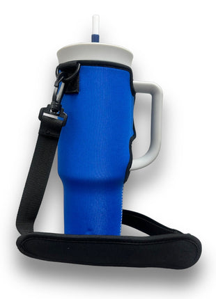 Royal Blue 40oz Tumbler With Handle Sleeve