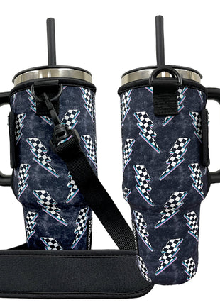 Lightening Bolts 40oz Tumbler With Handle Sleeve