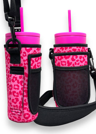 Bubble Gum Kitty 30-40oz Tumbler Handler™  With Carrying Strap