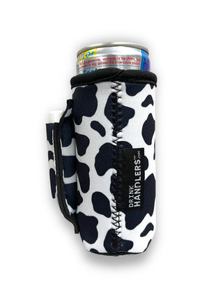 Black & White Cow Print 8-10oz Slim Can Handler™