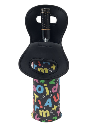 Chalkboard Letters Wine Bottle Tote
