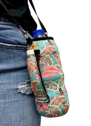 16oz Water Bottle Handler  W/ Carrying Strap
