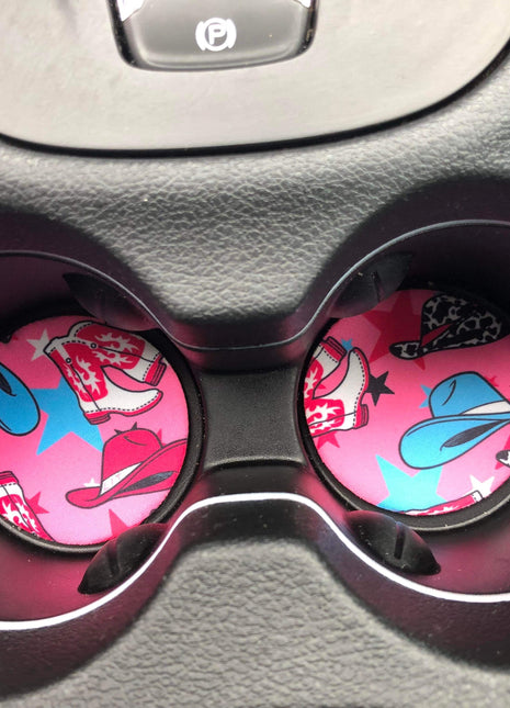 Nashville Cowgirl Neoprene Car Coasters