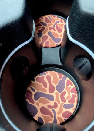 Old School Camo Neoprene Car Coasters