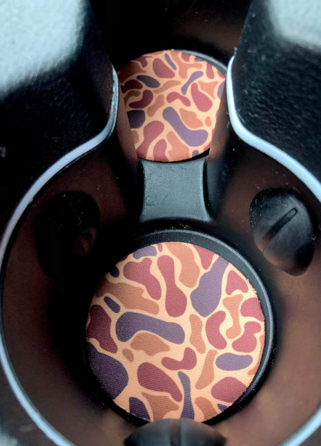 Old School Camo Neoprene Car Coasters