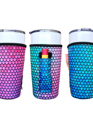Purple Mermaid 20oz Large Coffee / Tea / Tumbler Handler™