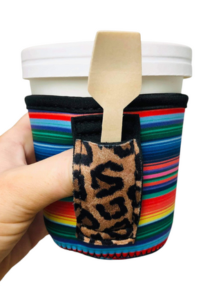 Pink Serape w/ Leopard Pint Size Ice Cream Handler™