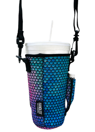 Purple Mermaid 30-40oz Tumbler Handler™  With Carrying Strap