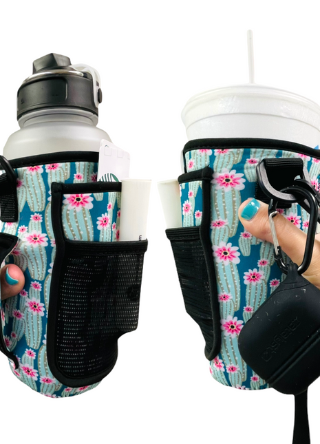 Green Cactus 30-40oz Tumbler Handler™  With Carrying Strap