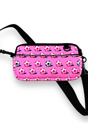 Pink Soccer Cross Body Purse - Drink Handlers